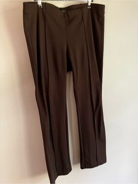 Banana Republic Dark Brown Straight-Leg Dress Pants espresso